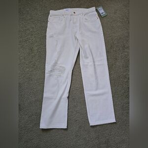 NEW - H&M &Denim 90's Boyfriend Jeans High Waist - Size 10 - WHITE